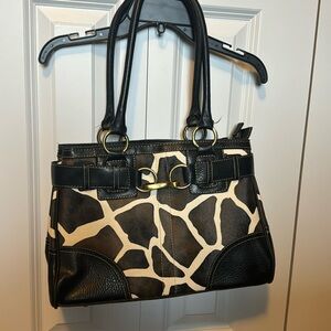 Giraffe print purse handbag